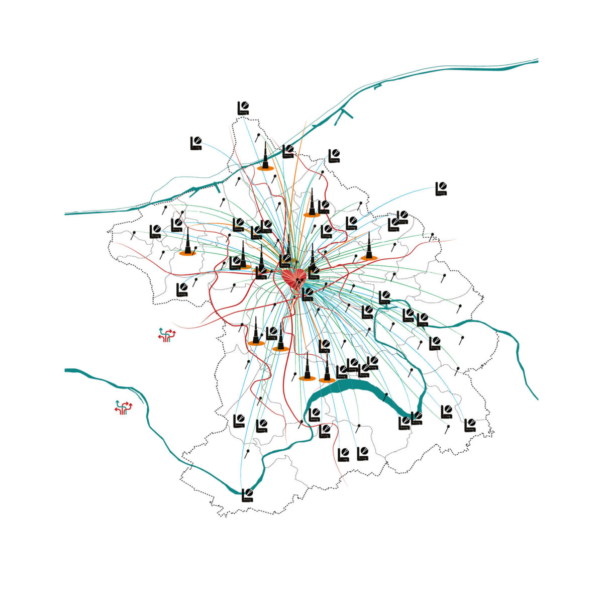 conceptual map developed by LAND Germany for Essen European Green Capital 2017