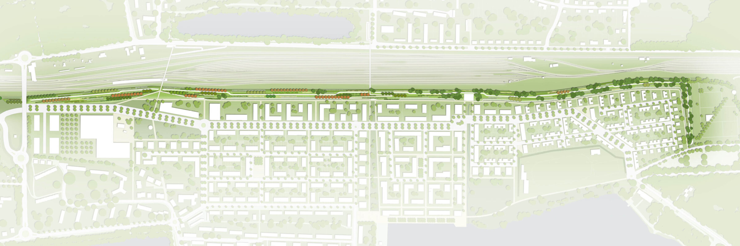 LAND Germany site plan of the noise barrier in Duisburg Wedau