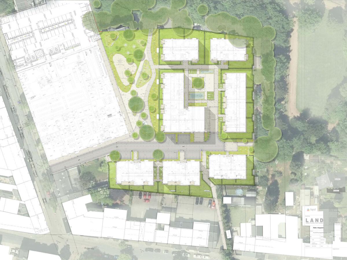 LAND Germany site plan for Katarinenhöfe in Willich