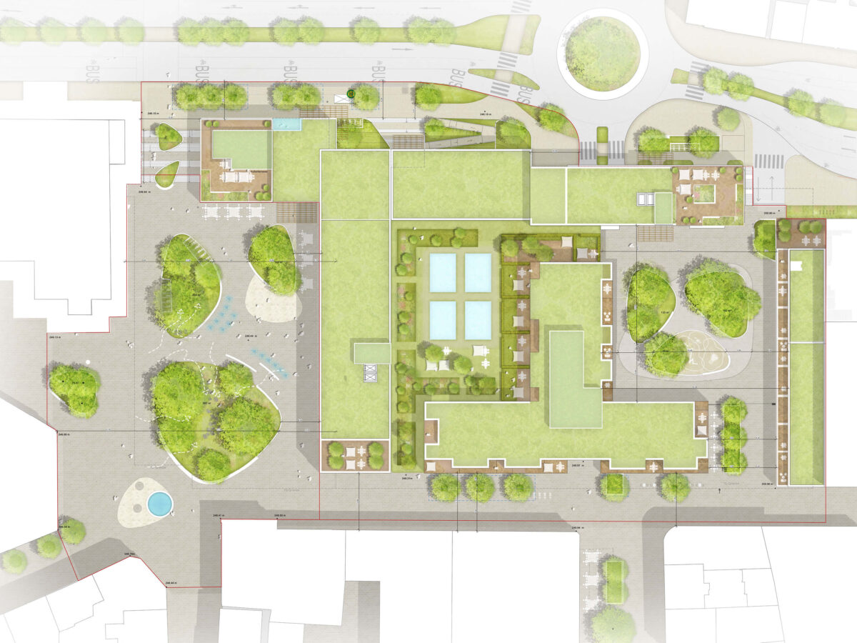 LAND Germany competition design for Schillerplatz in Iserlohn, site plan