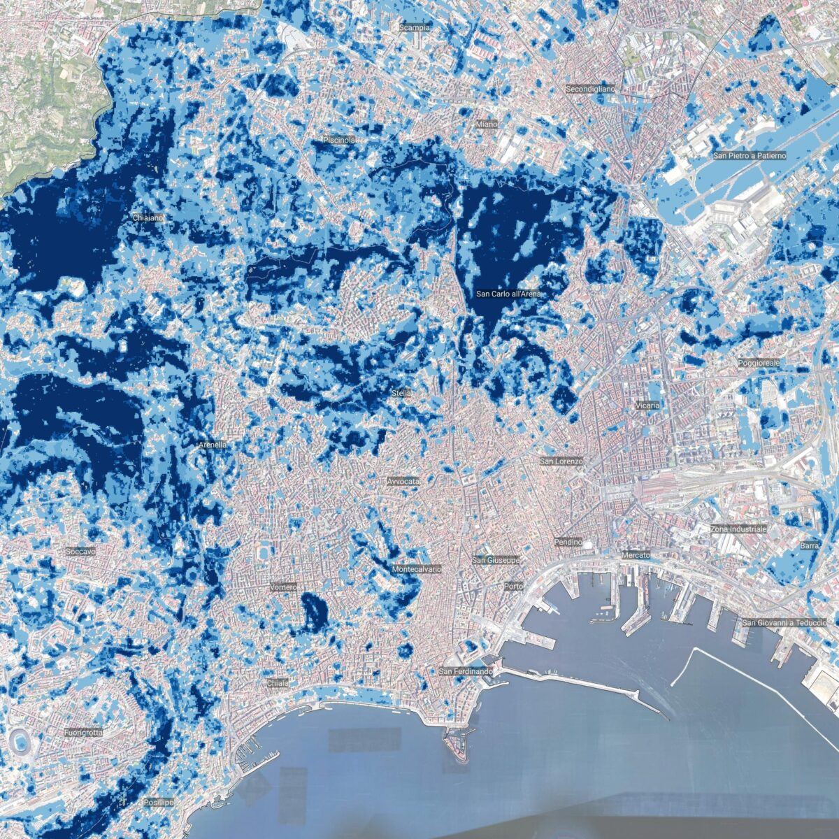 Naples case study from UrbAnalytics project: Microclimatic Performance Index of urban vegetation