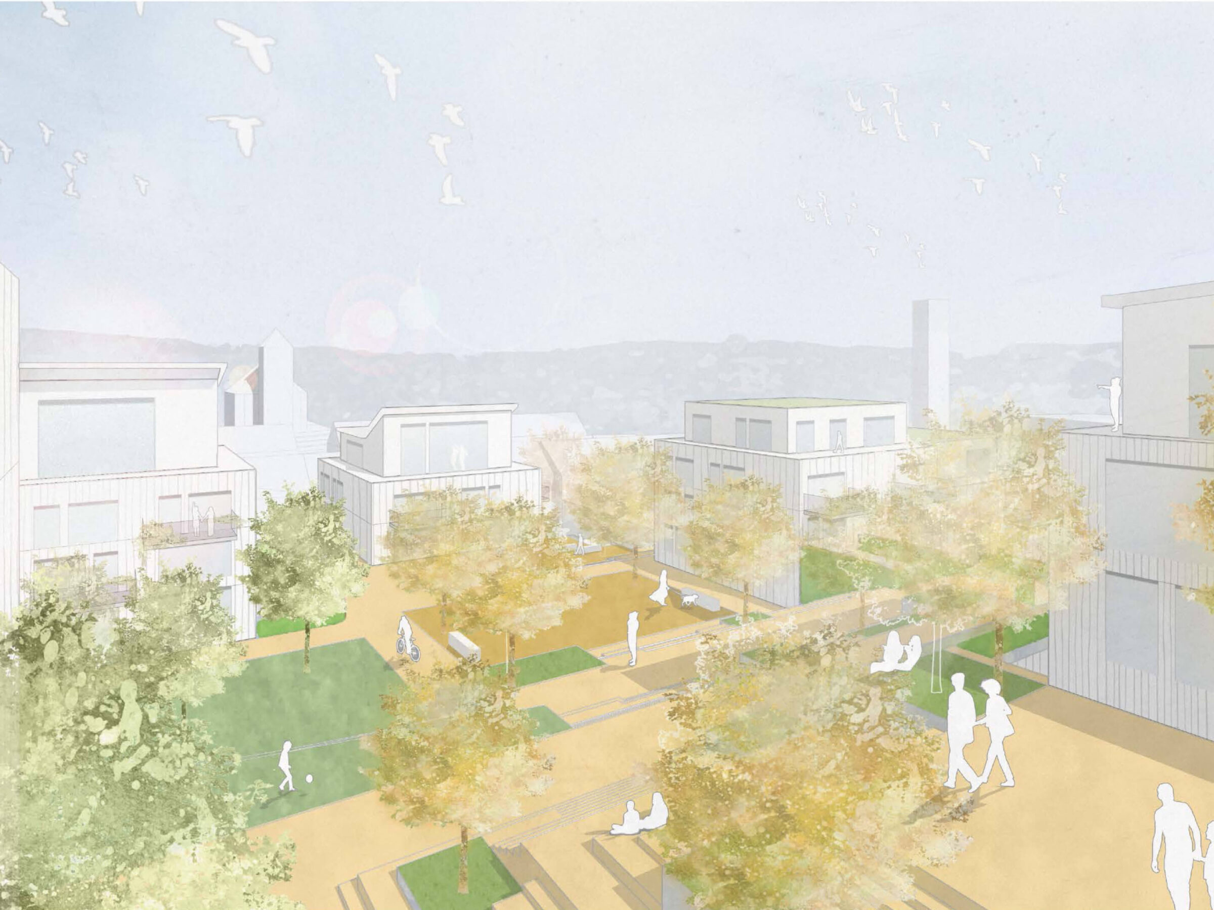 LAND Germany Wuppertal Bandwirkerquartier competition visualisation