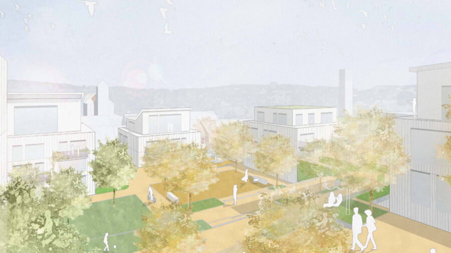 LAND Germany Wuppertal Bandwirkerquartier competition visualisation