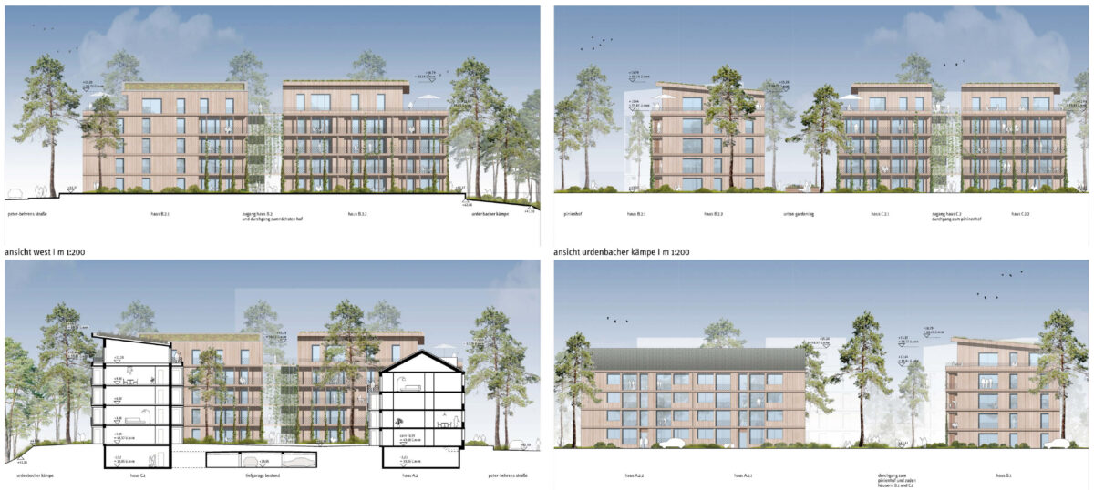 Competition design for Peter Behens Straße in Düsseldorf (LAND Germany, Konrath und Wennemar Arch.)