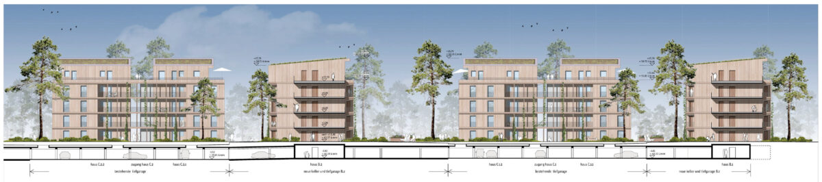 Competition design for Peter Behens Straße in Düsseldorf (LAND Germany, Konrath und Wennemar Arch.)