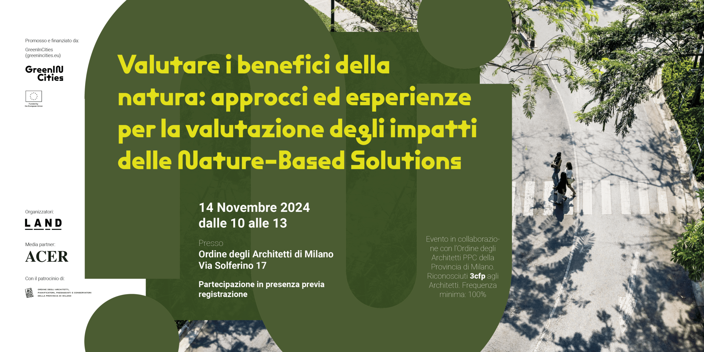 Poster event Assessing the Benefits of Nature: Approaches and Experiences in Evaluating the Impact of Nature-Based Solutions